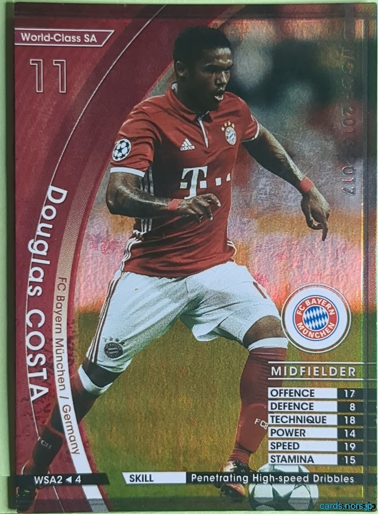 Panini WCCF Football WCCF/2015-2016-WSA24 N Douglas Costa Trading Card EX