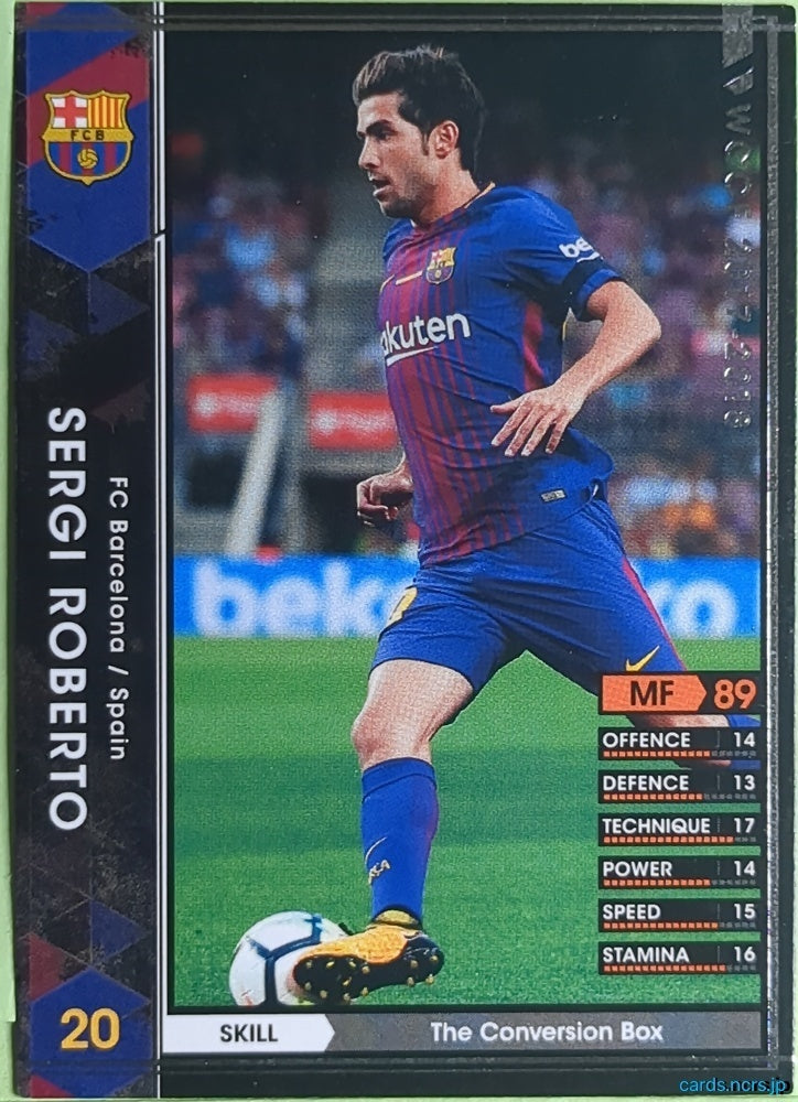 Panini WCCF Football WCCF/2016-2017-235/272 N Sergi Roberto Trading Card EX