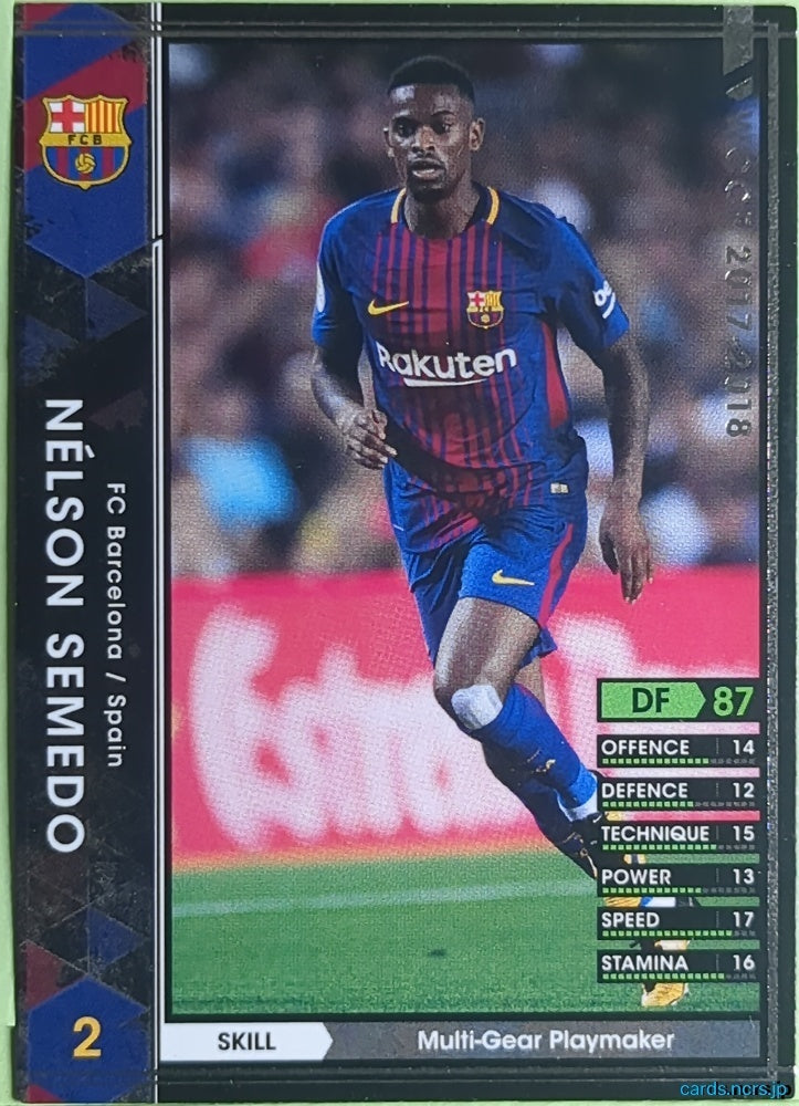 Panini WCCF Football WCCF/2017-2018-228/272 N Nélson Semedo Trading Card EX