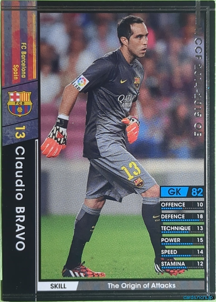 Panini WCCF Football WCCF/2014-2015-A097/147 N Claudio Bravo Trading Card EX