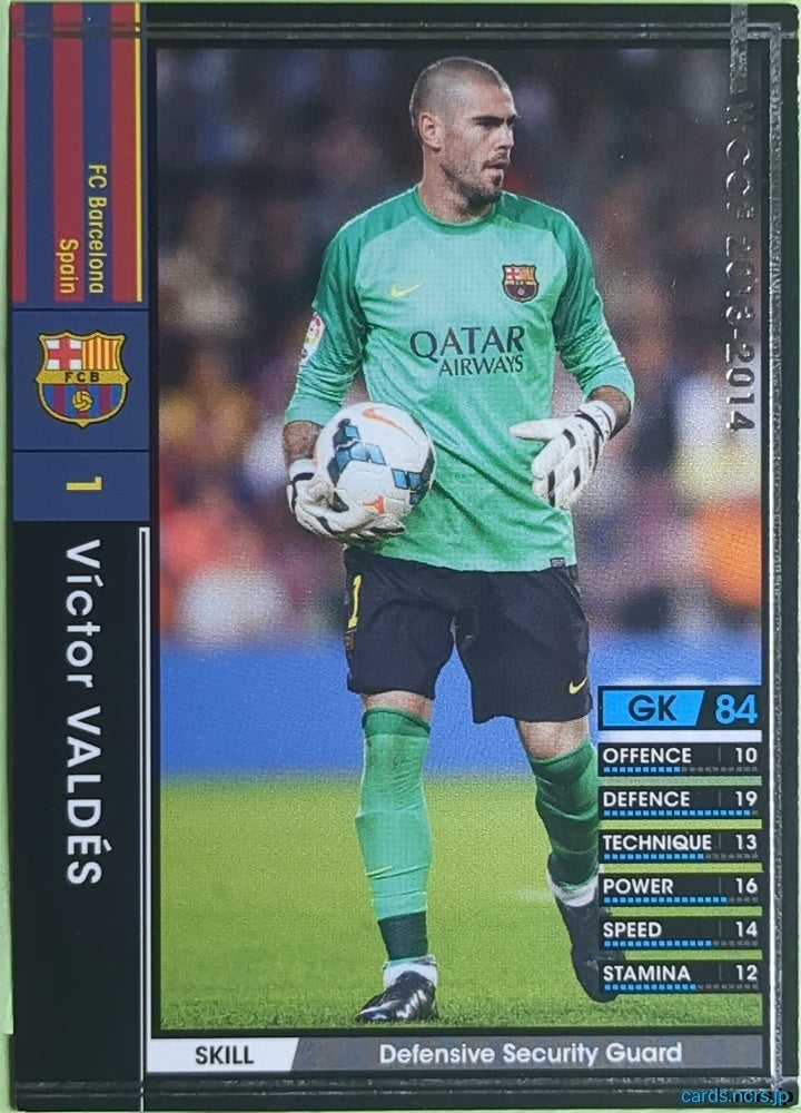 Panini WCCF Football WCCF/2013-2014-225/385 N Victor Valdes Trading Card EX