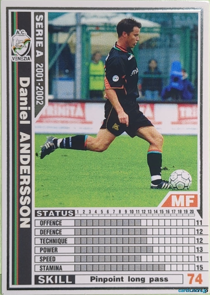 Panini WCCF Football WCCF/2001-2002-264/288 N Daniel Andersson Trading Card EX