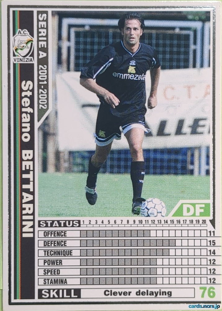 Panini WCCF Football WCCF/2001-2002-259/288 N Stefano BETTARINI Trading Card EX