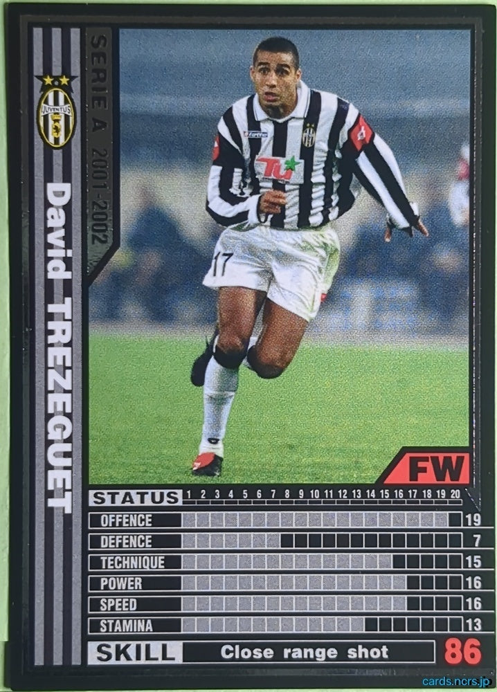 Panini WCCF Football WCCF/2001-2002-111/288 N David Trezeguet Trading Card EX