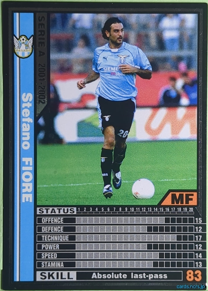 Panini WCCF Football WCCF/2001-2002-121/288 N Stefano Fiore Trading Card EX