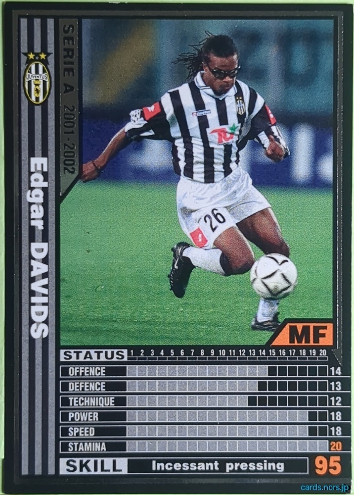 Panini WCCF Football WCCF/2001-2002-105/288 N Edgar Davids Trading Card EX