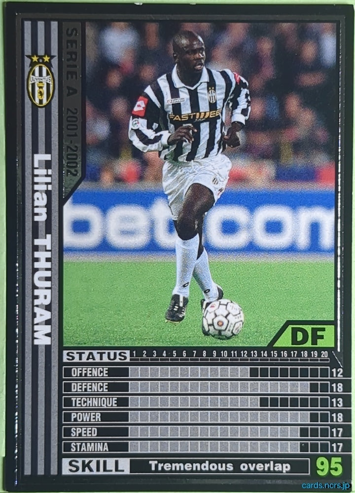 Panini WCCF Football WCCF/2001-2002-102/288 N Lilian Thuram Trading Card EX