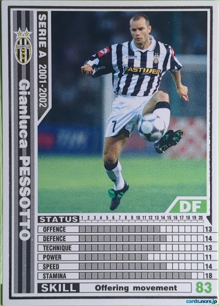 Panini WCCF Football WCCF/2001-2002-101/288 N Gianluca Pessotto Trading Card EX