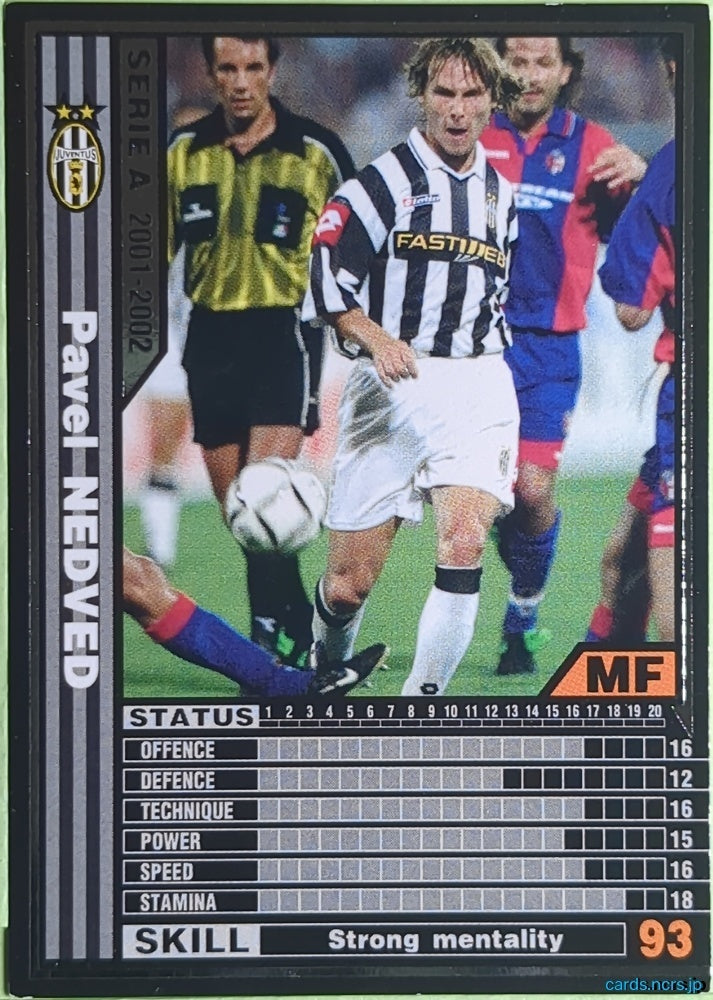 Panini WCCF Football WCCF/2001-2002-107/288 N Pavel Nedvěd Trading Card EX