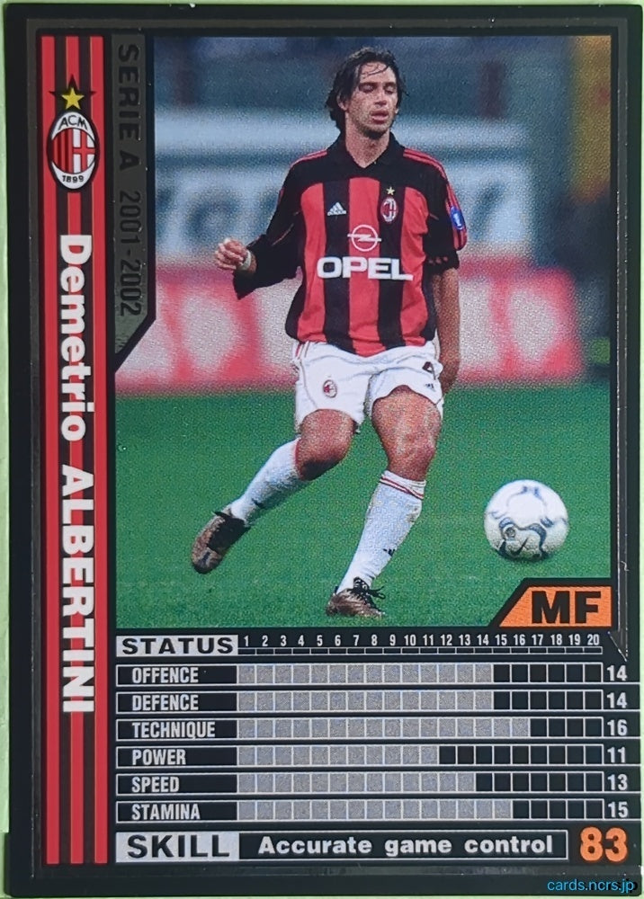 Panini WCCF Football WCCF/2001-2002-153/288 N Demetrio Albertini Trading Card EX