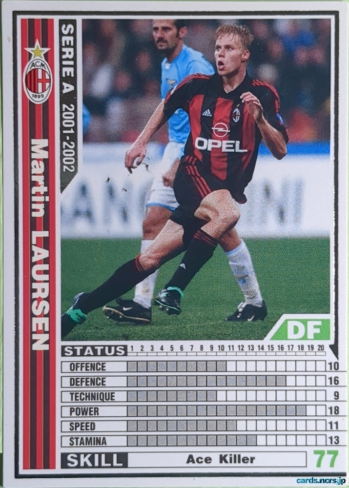 Panini WCCF Football WCCF/2001-2002-151/288 N Martin Laursen Trading Card EX