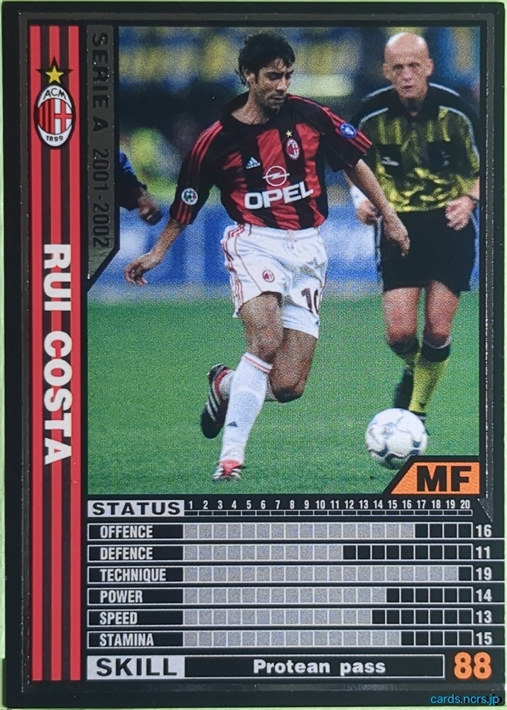 Panini WCCF Football WCCF/2001-2002-157/288 N Rui Costa Trading Card EX