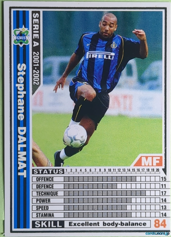 Panini WCCF Football WCCF/2001-2002-088/288 N Stephane Dalmat Trading Card EX