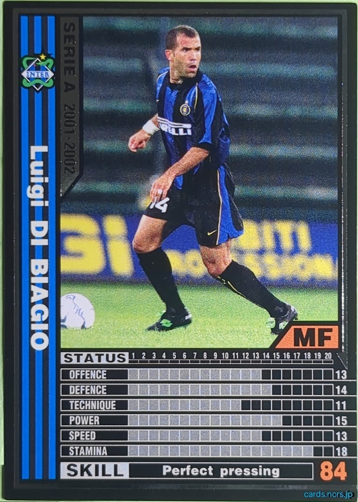 Panini WCCF Football WCCF/2001-2002-089/288 N Luigi Di Biagio Trading Card EX