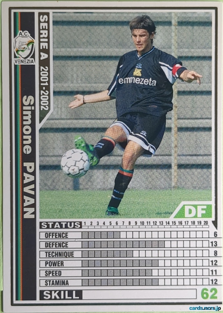 Panini WCCF Football WCCF/2001-2002-P86/96 N Simone PAVAN Trading Card EX