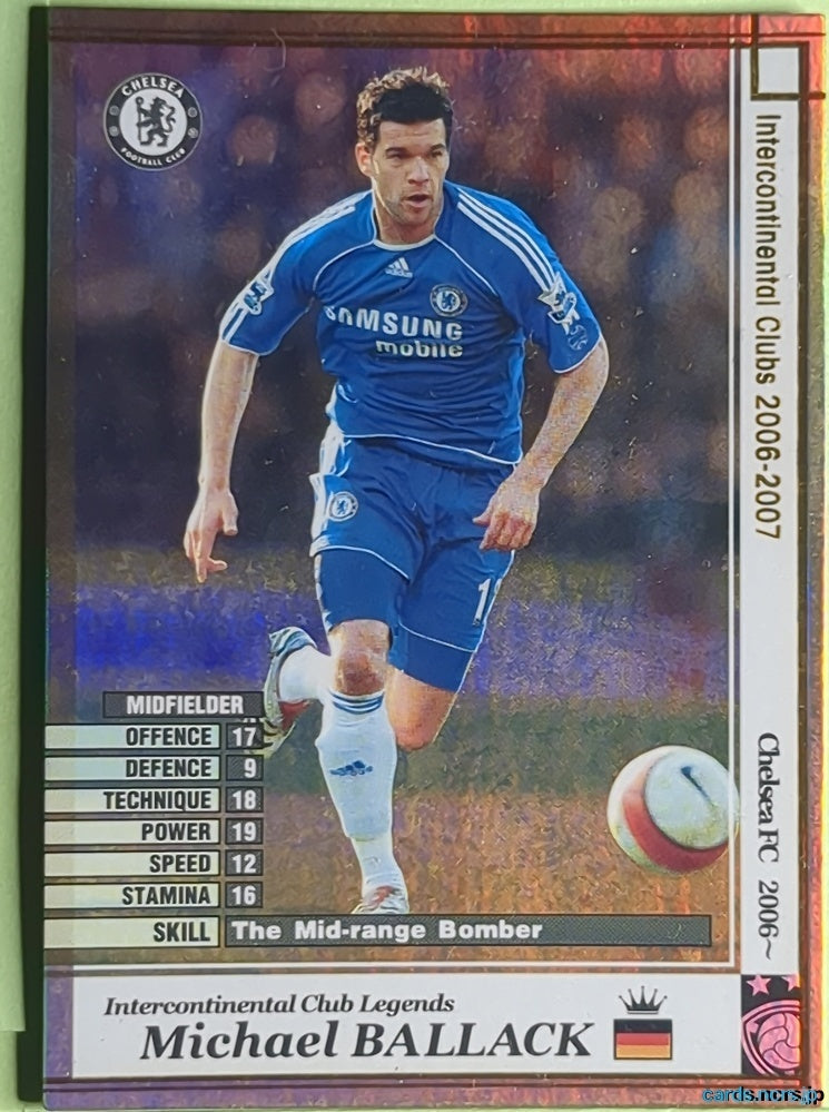 Panini WCCF Football WCCF/2006-2007-LEGENDS N Michael Ballack Trading Card EX