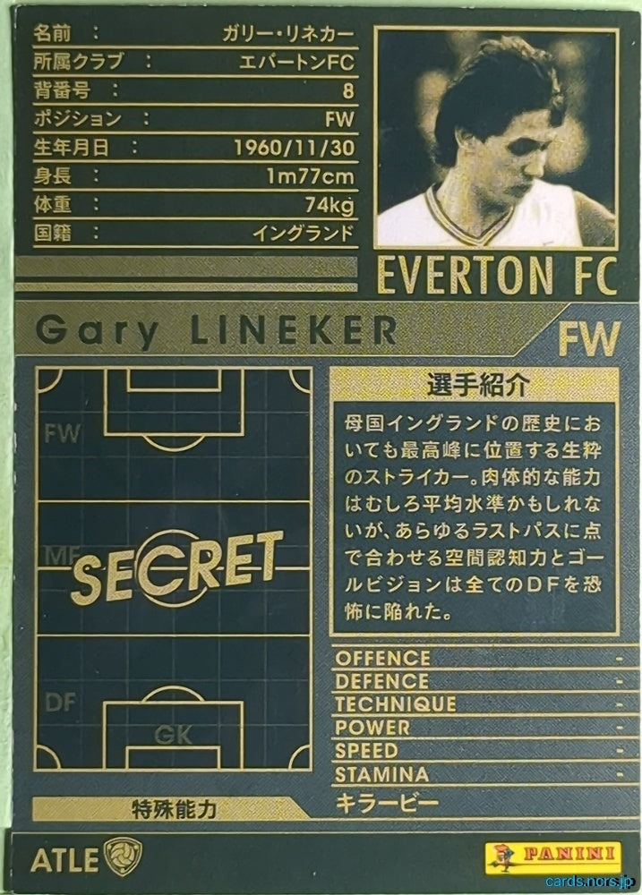Panini WCCF Football WCCF/2008-2009-ATLE-LINEKER N Gary Lineker Trading Card EX