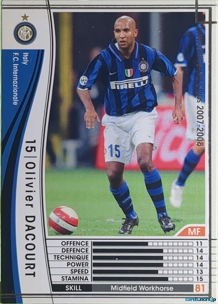 Panini WCCF Football WCCF/2007-2008-265/336 Olivier DACOURT Trading Card EX