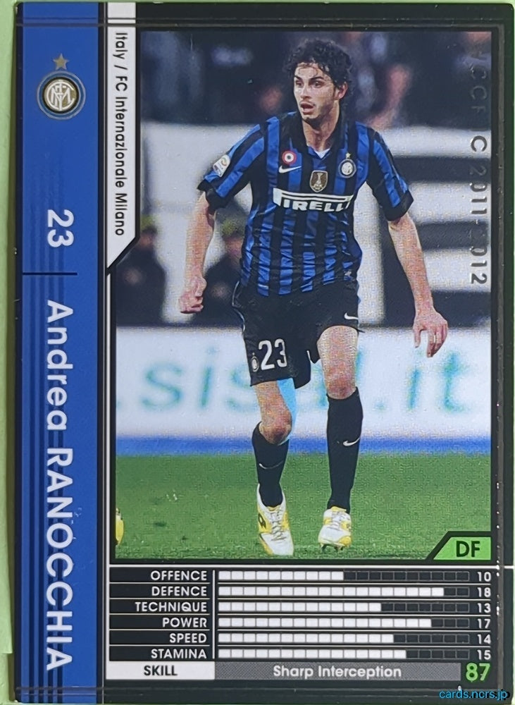 Panini WCCF Football WCCF/2011-2012-197/384 N Andrea Ranocchia Trading Card EX
