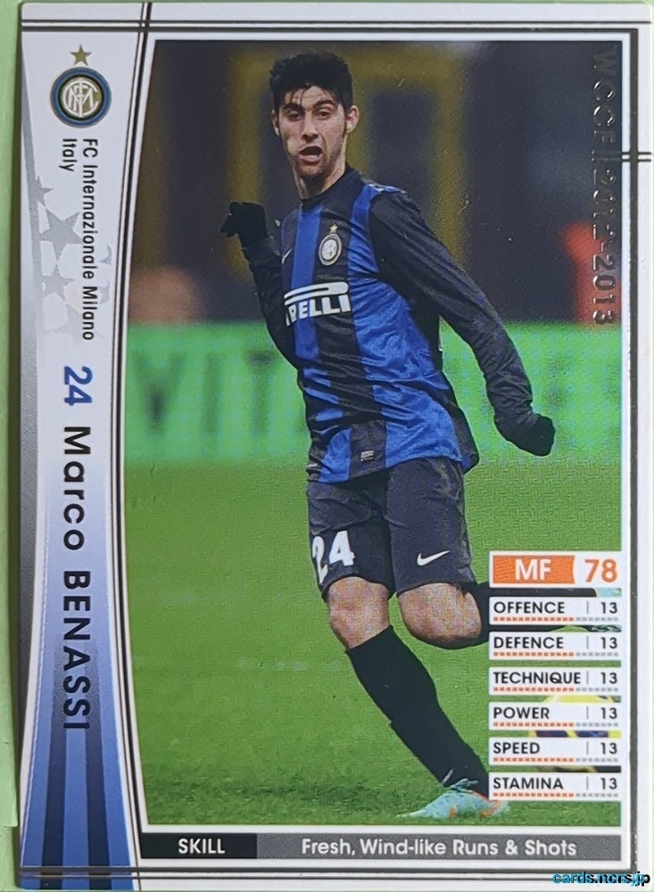 Panini WCCF Football WCCF/2012-2013-200/384 N Marco Benassi Trading Card EX