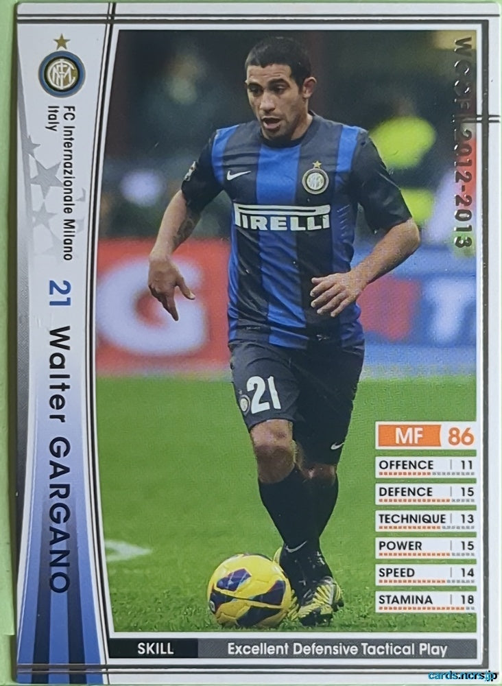 Panini WCCF Football WCCF/2012-2013-202/384 N Walter Gargano Trading Card EX