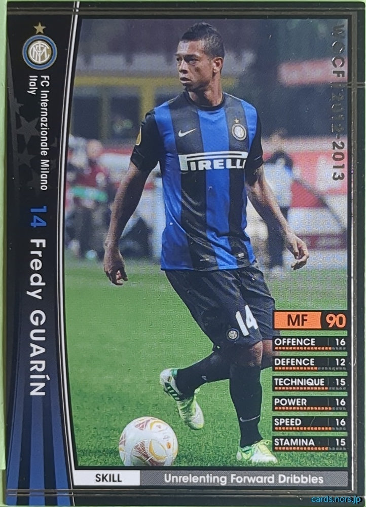Panini WCCF Football WCCF/2012-2013-203/384 N Fredy Guarín Trading Card EX