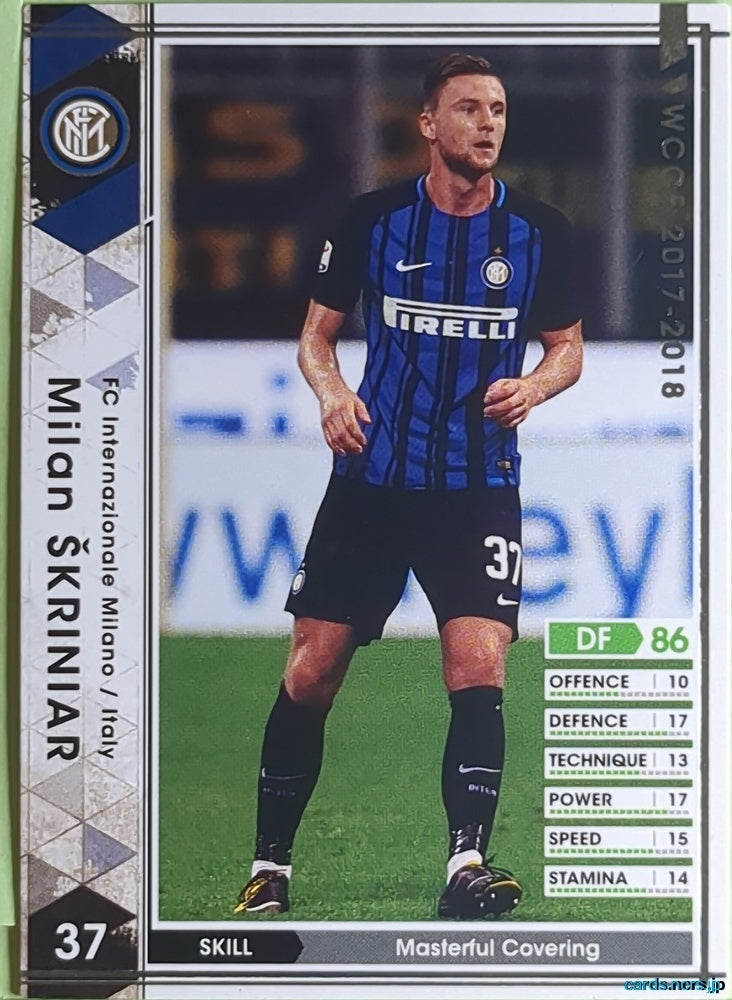 Panini WCCF Football WCCF/2017-2018-135/272 N Milan Skriniar Trading Card EX