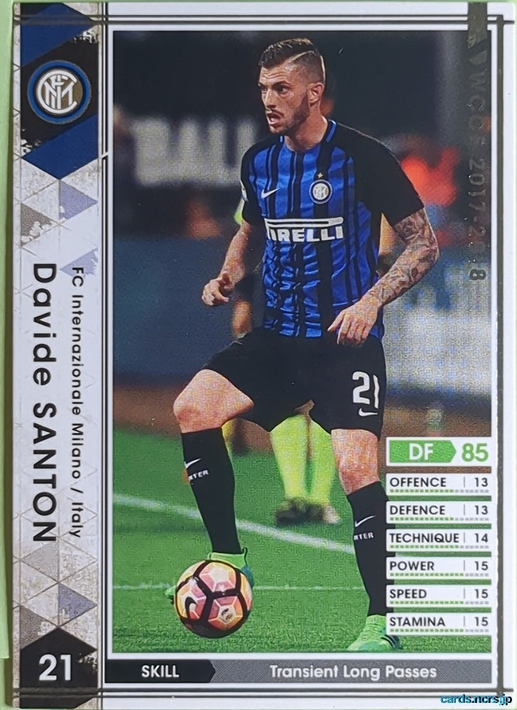 Panini WCCF Football WCCF/2017-2018-134/272 N Davide Santon Trading Card EX