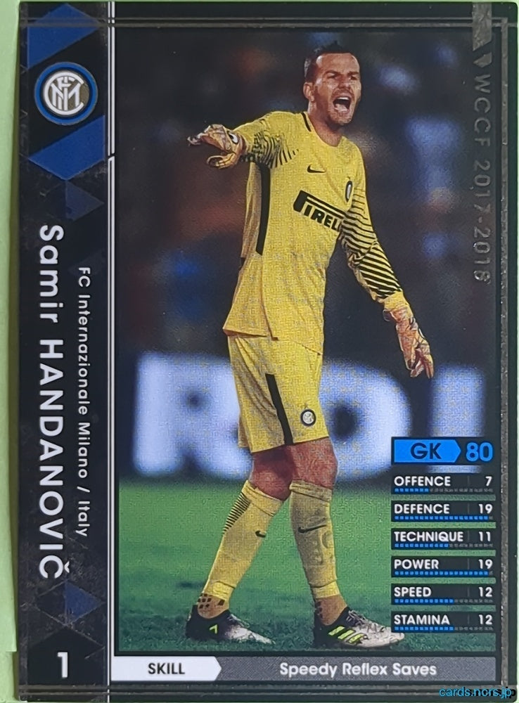 Panini WCCF Football WCCF/2017-2018-129/272 N Samir Handanovič Trading Card EX
