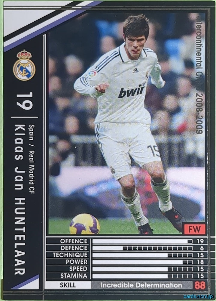 Panini WCCF Football WCCF/2008-2009-317/352 N Klaas Jan Huntelaar Trading Card EX