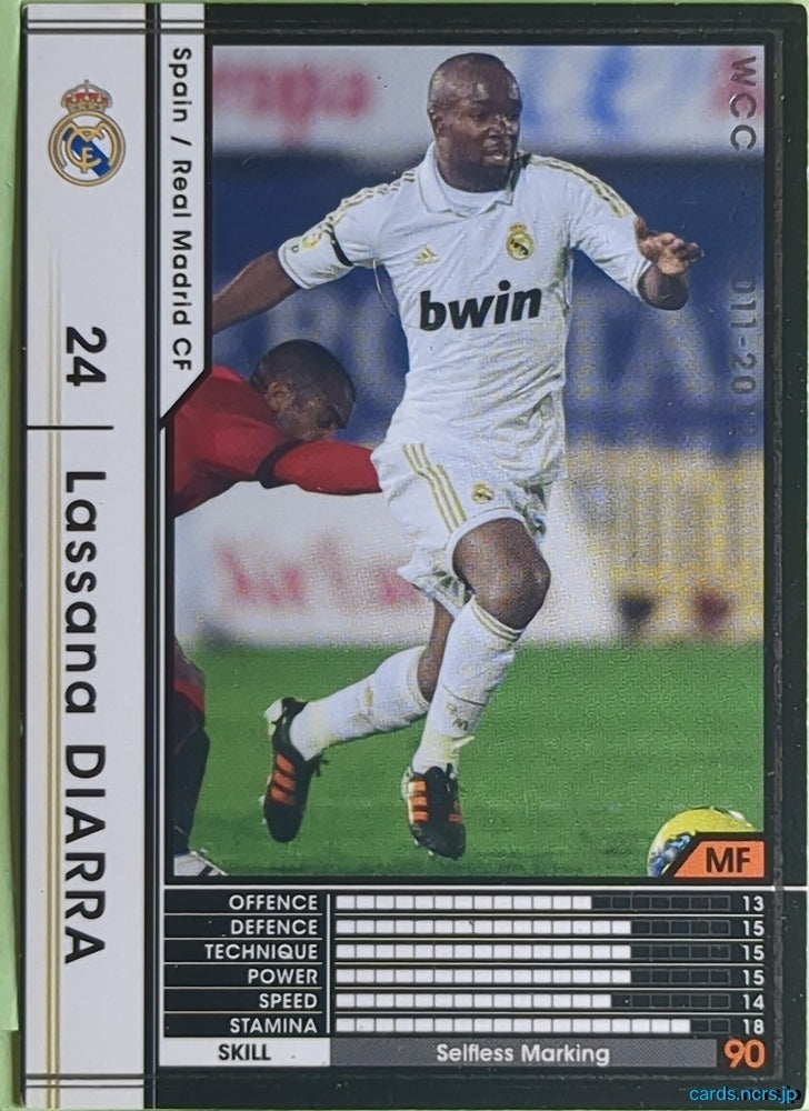 Panini WCCF Football WCCF/2011-2012-312/384 N Lassana Diarra Trading Card EX