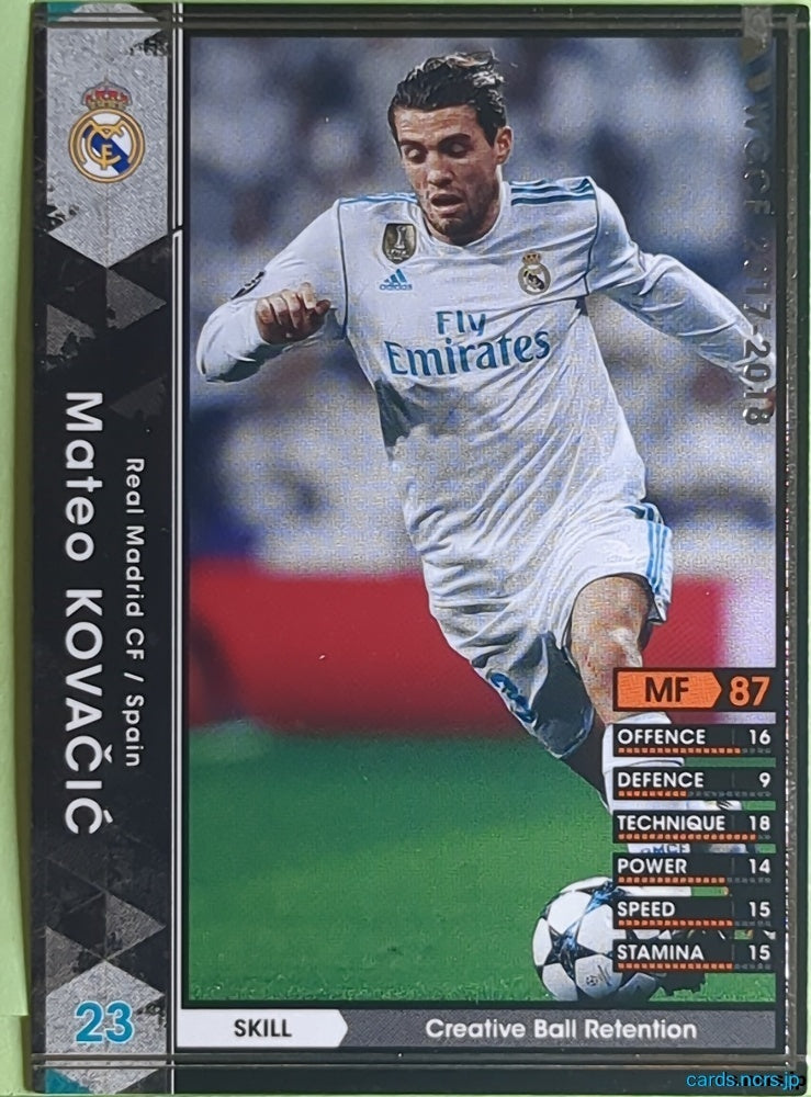 Panini WCCF Football WCCF/2017-2018-250/272 N Mateo KOVAČIĆ Trading Card EX