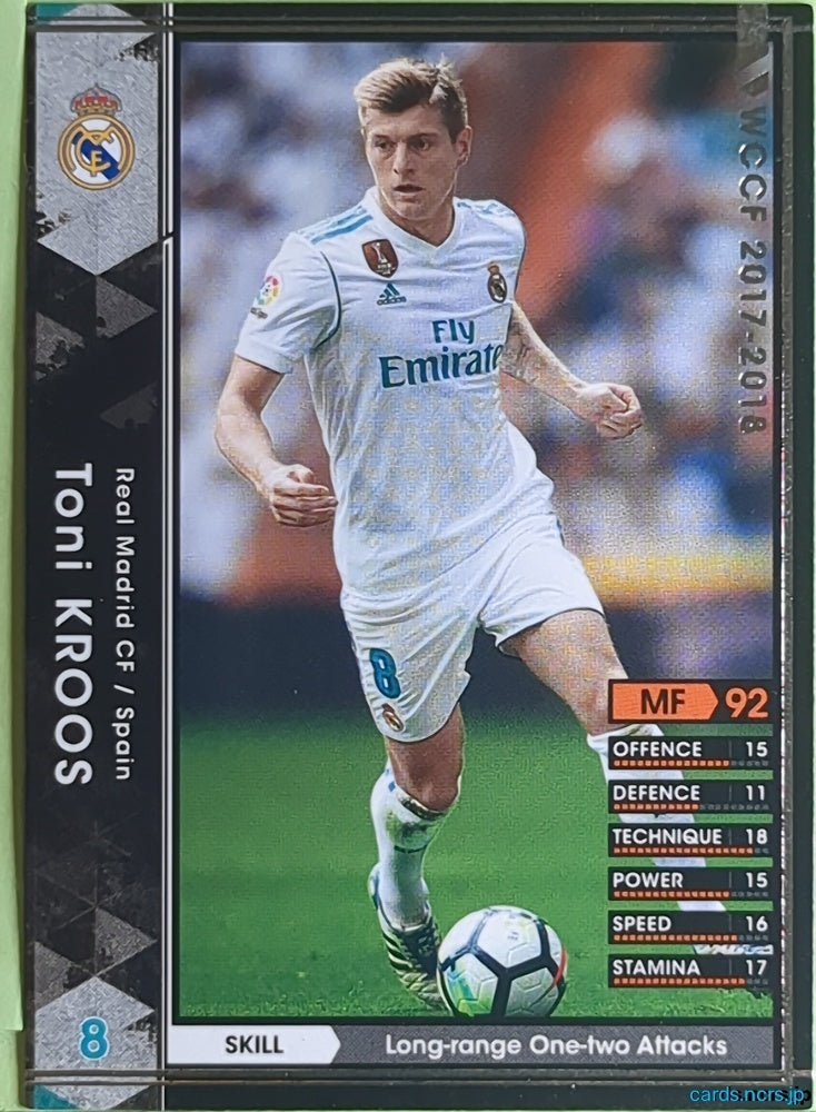 Panini WCCF Football WCCF/2017-2018-251/272 N Toni KROOS Trading Card EX