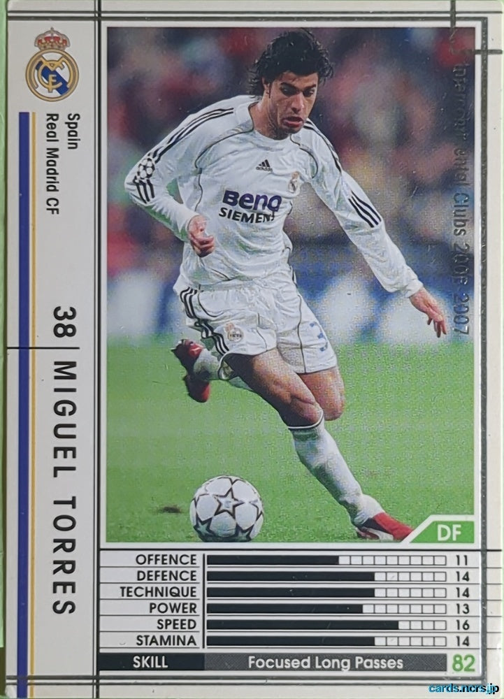 Panini WCCF Football WCCF/2006-2007-357/384 N Miguel Torres Trading Card EX