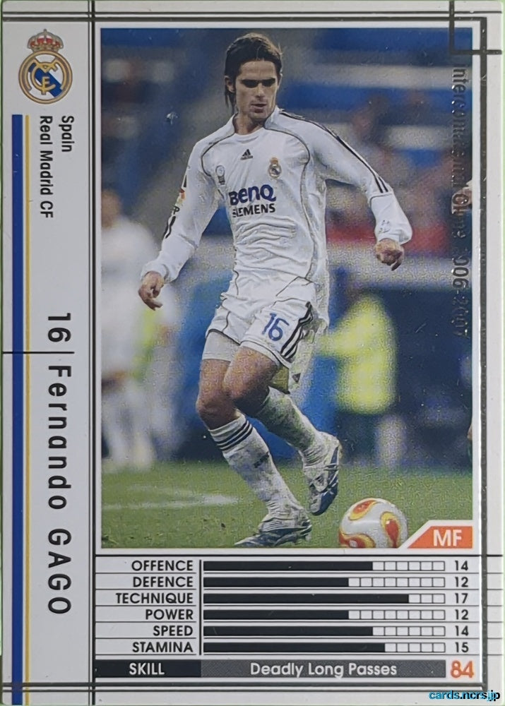 Panini WCCF Football WCCF/2006-2007-363/384 N Fernando Gago Trading Card EX