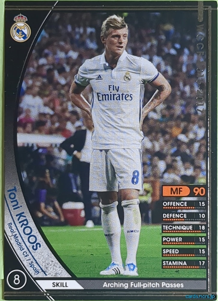 Panini WCCF Football WCCF/2016-2017-346/389 N Toni KROOS Trading Card EX