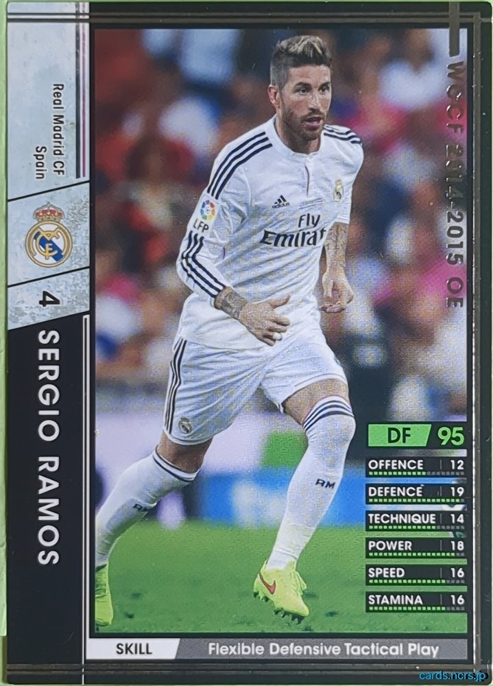 Panini WCCF Football WCCF/2014-2015-A117/147 N SERGIO RAMOS Trading Card EX