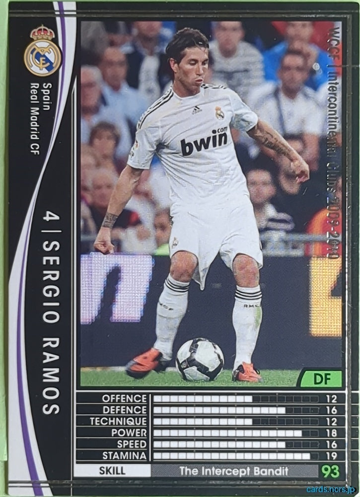 Panini WCCF Football WCCF/2009-2010-327/384 N SERGIO RAMOS Trading Card EX