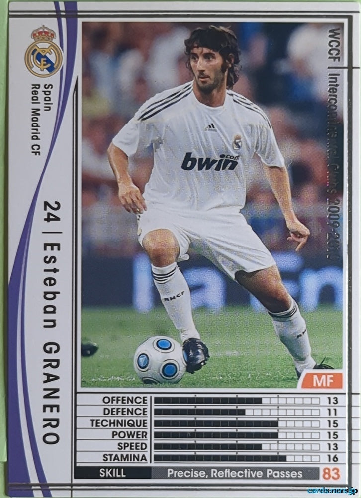 Panini WCCF Football WCCF/2009-2010-329/384 N Esteban Granero Trading Card EX