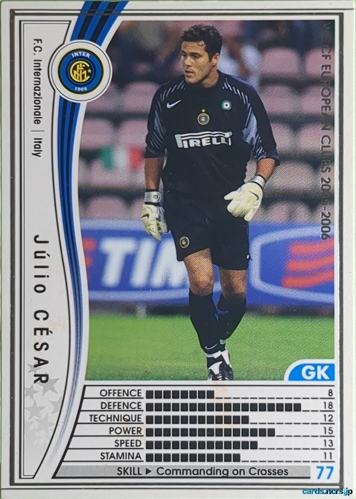 Panini WCCF Football WCCF/2005-2006-193/336 N Júlio César Trading Card EX