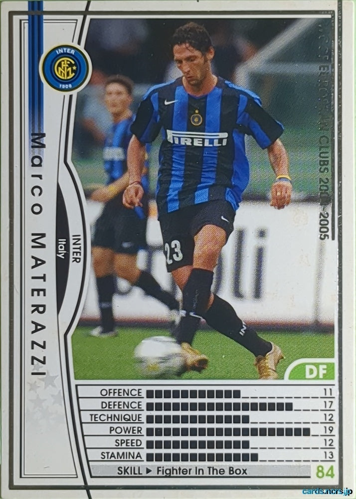 Panini WCCF Football WCCF/2004-2005-116/224 N Marco MATERAZZI Trading Card EX