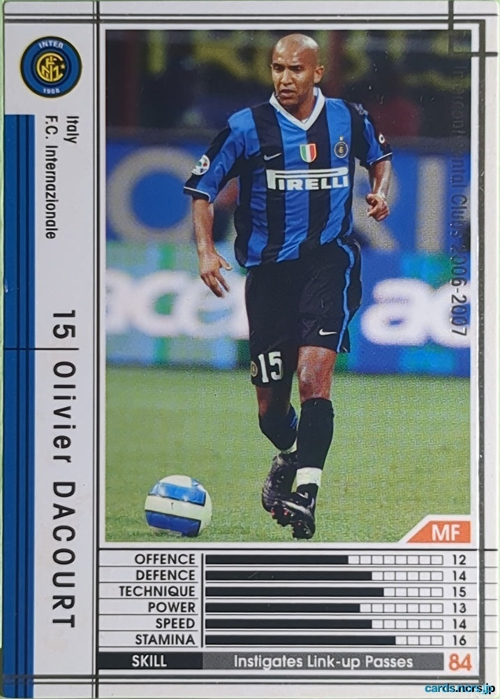 Panini WCCF Football WCCF/2006-2007-312/384 N Olivier DACOURT Trading Card NM