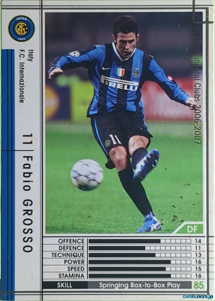 Panini WCCF Football WCCF/2006-2007-307/384 N Fabio Grosso Trading Card NM