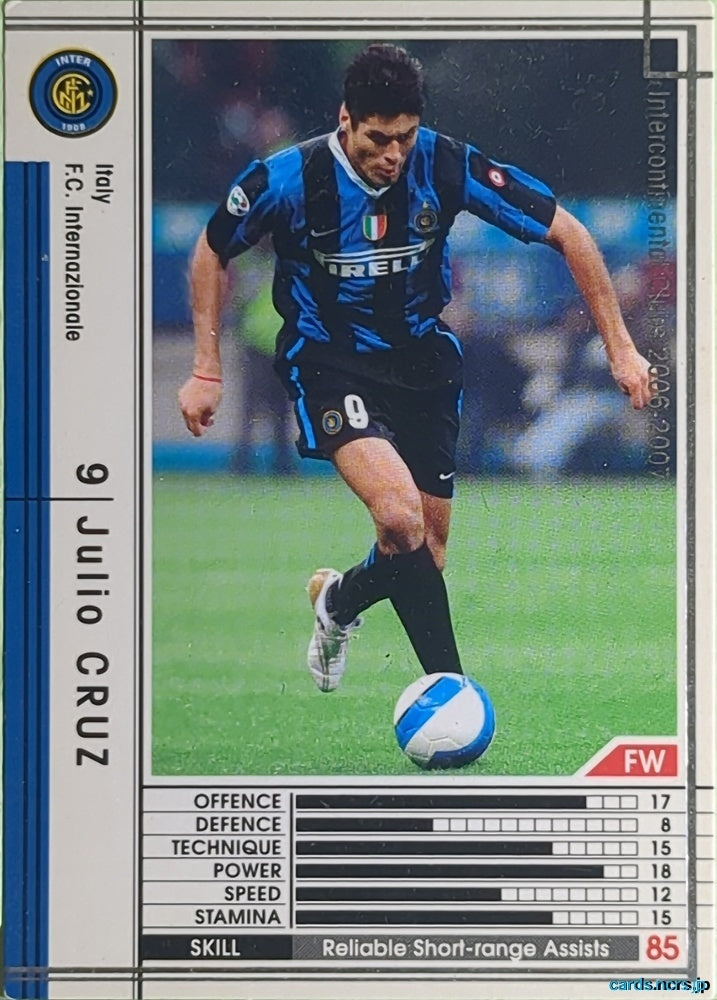 Panini WCCF Football WCCF/2006-2007-318/384 N Julio Ricardo Cruz Trading Card NM