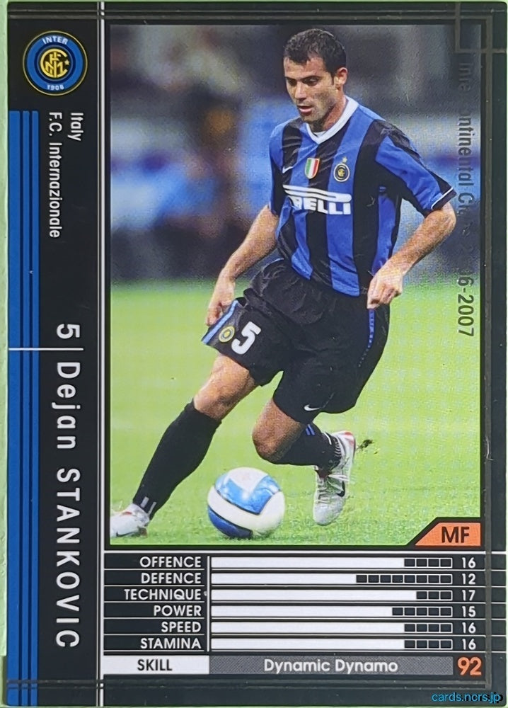 Panini WCCF Football WCCF/2006-2007-314/384 N Dejan Stankovic Trading Card NM