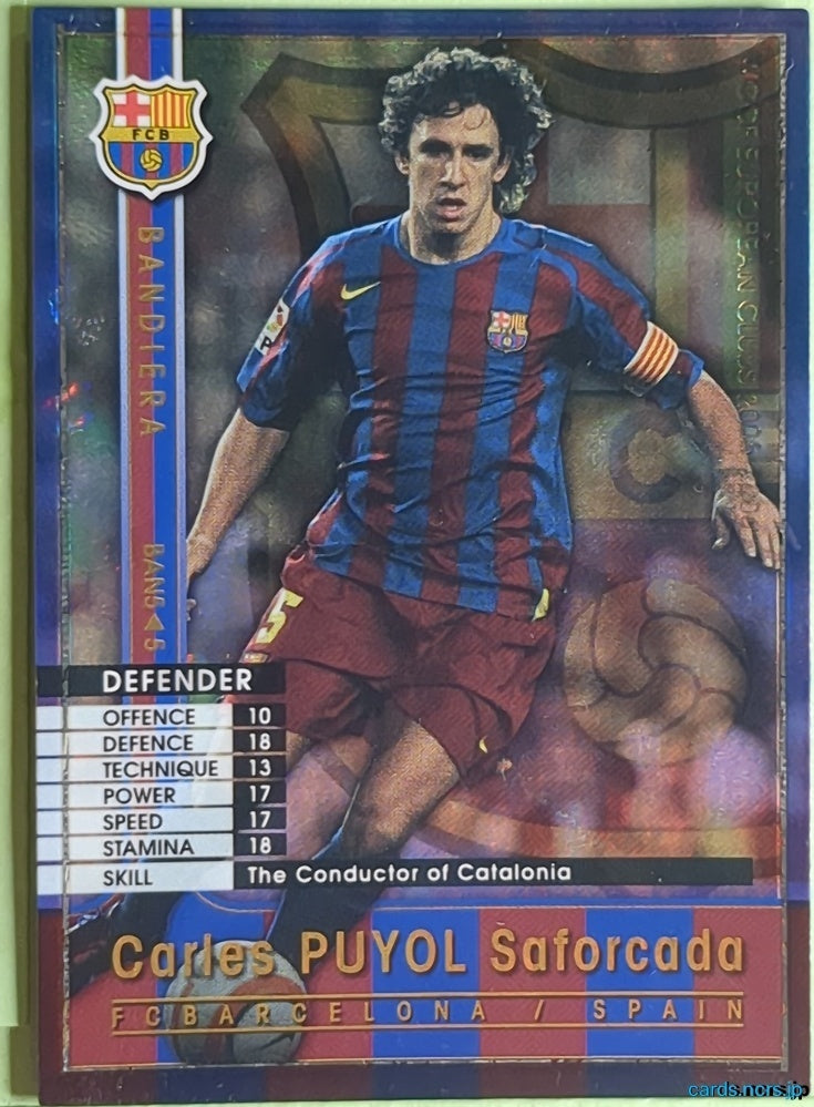 Panini WCCF Football WCCF/2005-2006-BAN5/5 N Carles Puyol Saforcada Trading Card EX