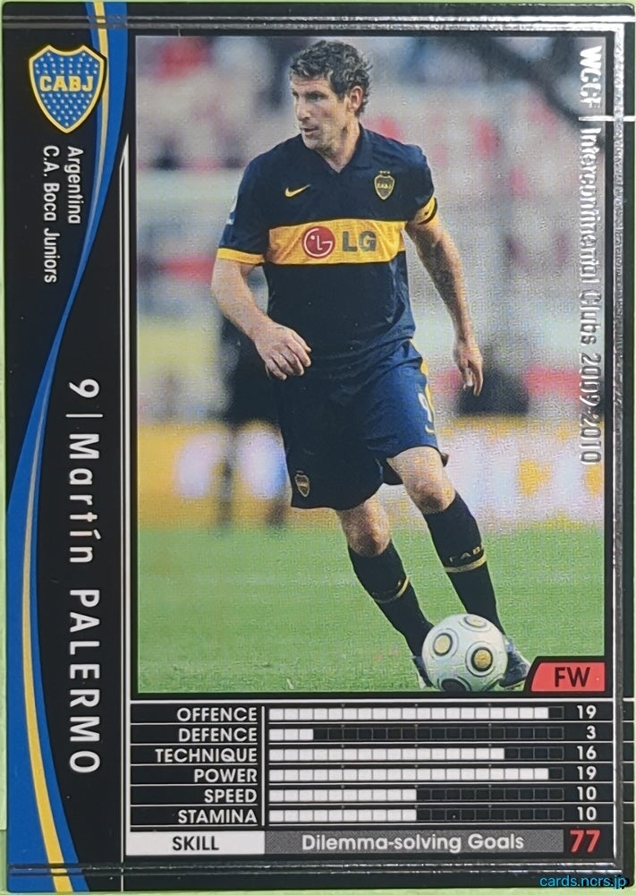 Panini WCCF Football WCCF/2009-2010-015/384 N Martin PALERMO Trading Card EX