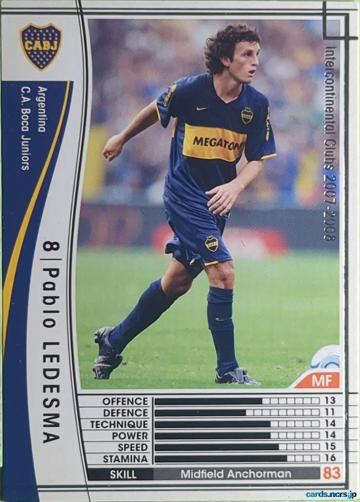 Panini WCCF Football WCCF/2007-2008-011/336 N Pablo LEDESMA Trading Card EX
