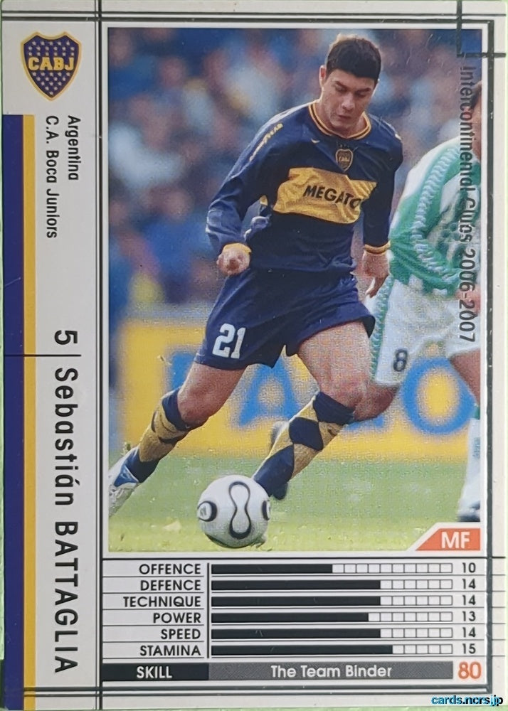 Panini WCCF Football WCCF/2006-2007-008/384 N Sebastian BATTAGLIA Trading Card EX