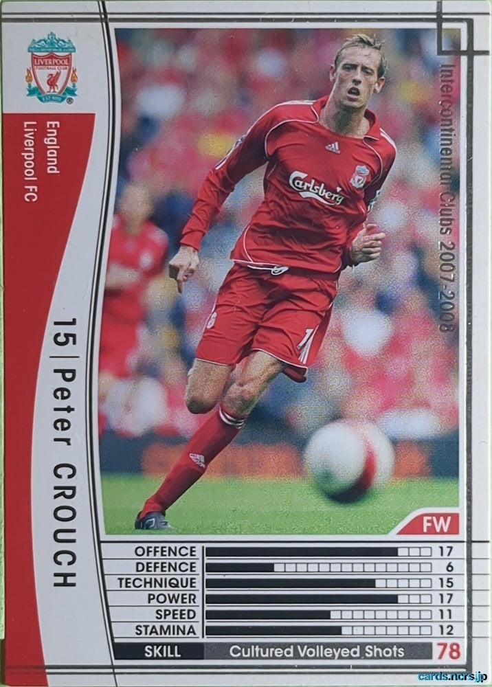 Panini WCCF Football WCCF/2007-2008-126/336 N Peter Crouch Trading Card EX